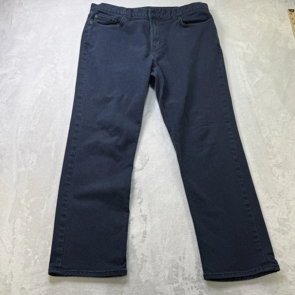 Banana Republic Mens Traveler 35x30 Blue Slim‎ Fit Pants Stretch 5-Pocket